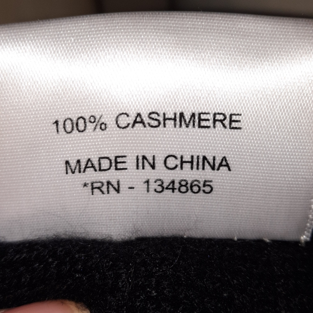 CARMEN MARC VALVO Cashmere Coat Fox & Beaver Fur Mob Wife Aesthetic Black S M - Picture 6 of 13